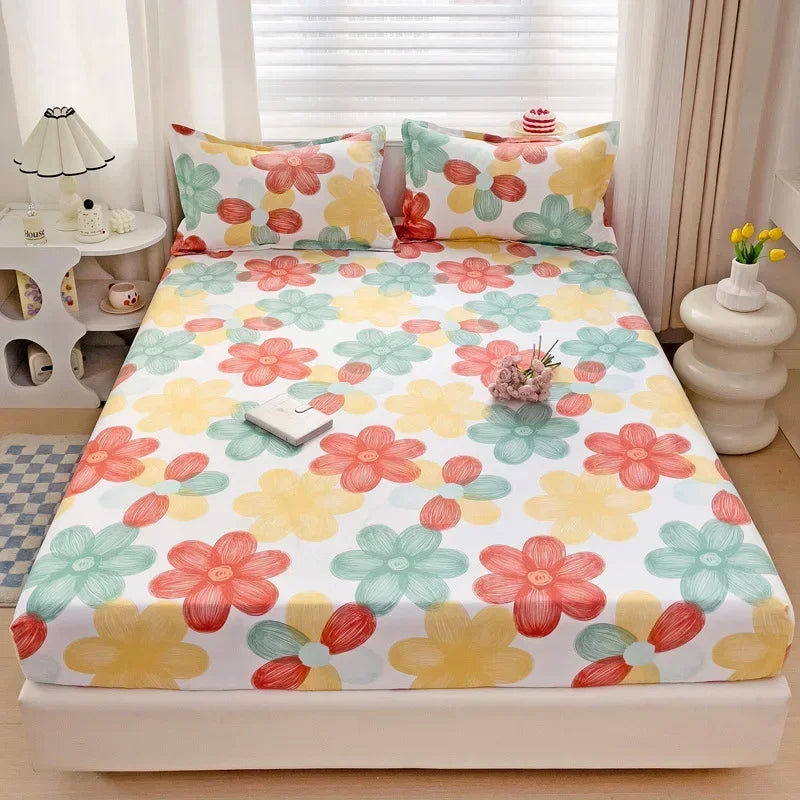 Decorbites™ Japanischer Stil Dickes Spannbettlaken für Queen-/King-Size-Bett