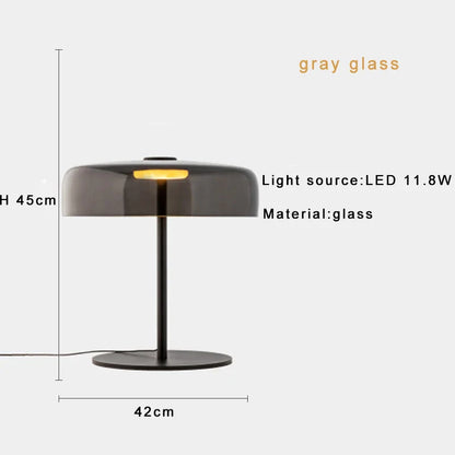 Decorbites™ Grünes Glas Vintage Tischleuchte für Büro, Schlafzimmer und Nachttisch – Luxuriöse Dekoration