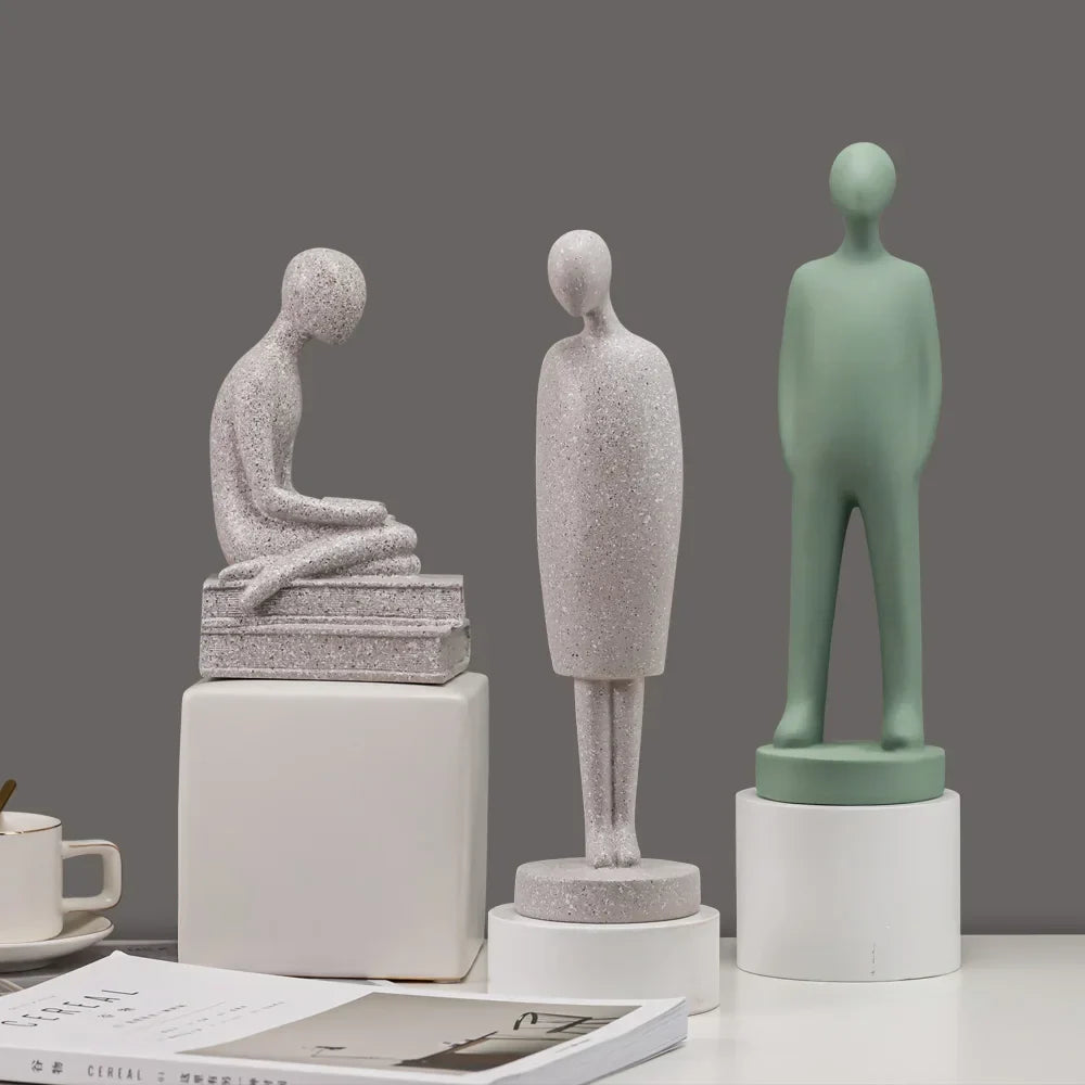 Decorbites™ Abstrakte Menschen Harz-Statuen-Set für moderne Heimdekoration