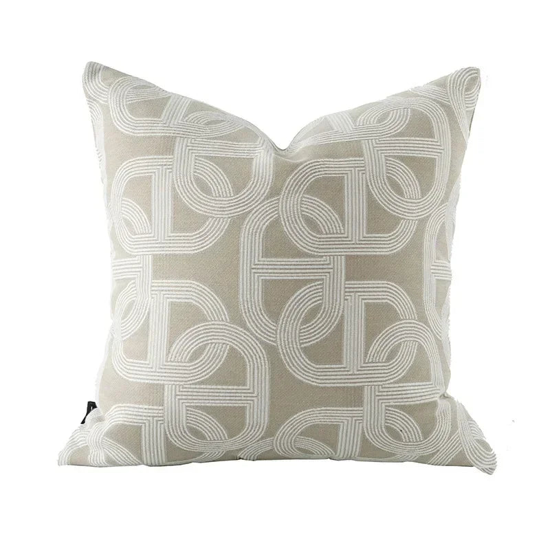 DecorBites™ Geometric Jacquard Cushion Cover | Modern Light Luxury Pillowcase | Decorative Home Accent