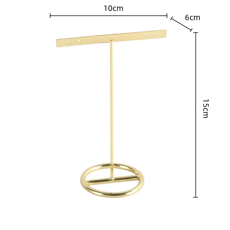 Decorbites™ Golden Geometrisches Schmuckdisplay-Regal – Desktop-Aufbewahrung & Heimdekoration