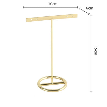 Decorbites™ Golden Geometrisches Schmuckdisplay-Regal – Desktop-Aufbewahrung & Heimdekoration