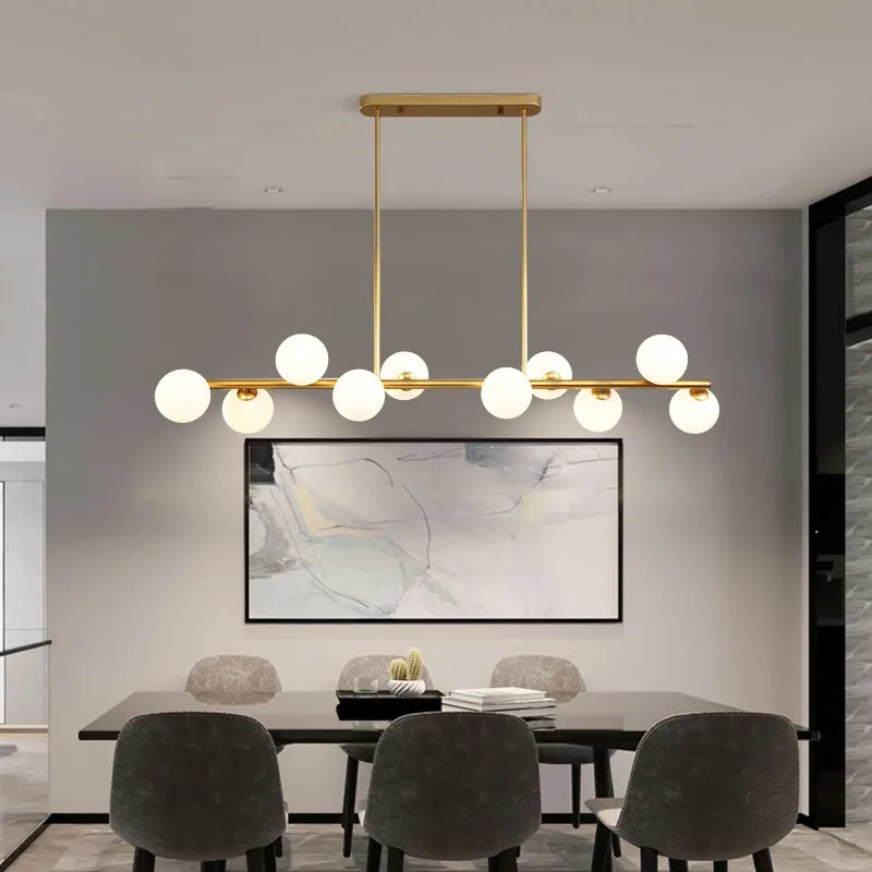 Decorbites™ Glas-Kugeln-Kronleuchter: Stilvolle Hängebeleuchtung für Esszimmer, Küche und Büro