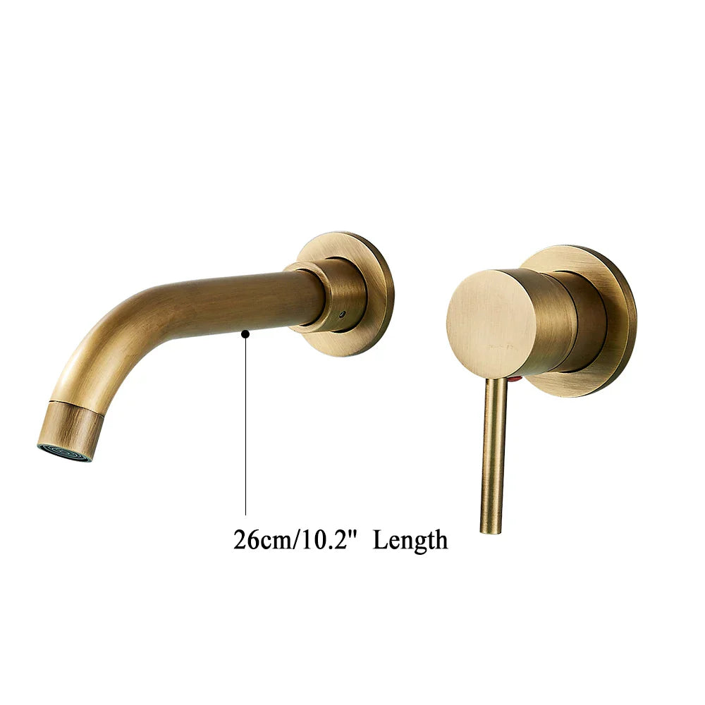 Gold Brass Wall Faucet