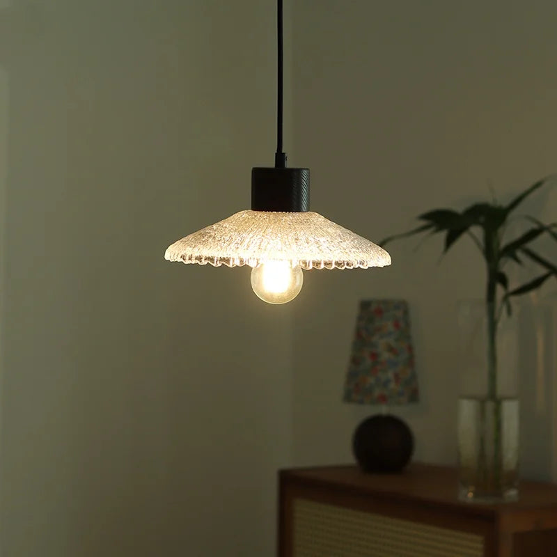 Decorbites™ Japan-Stil Holz-LED-Pendantleuchte mit klarem Glas, höhenverstellbare Hängeleuchte