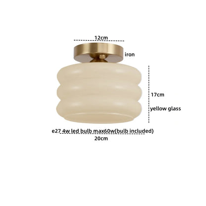 Decorbites™ Cremiges Glas-Eisen-LED-Deckenleuchte – Moderne Innenbeleuchtung