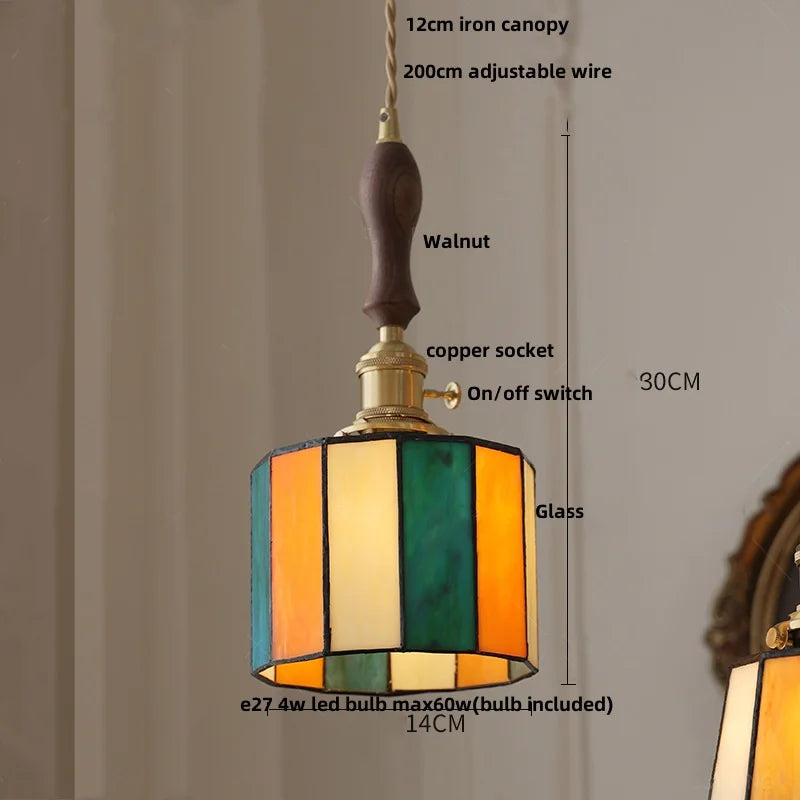 Decorbites™ Kupferknopf-Schalter LED-Hängeleuchte, verstellbare Glas-Esszimmerbeleuchtung