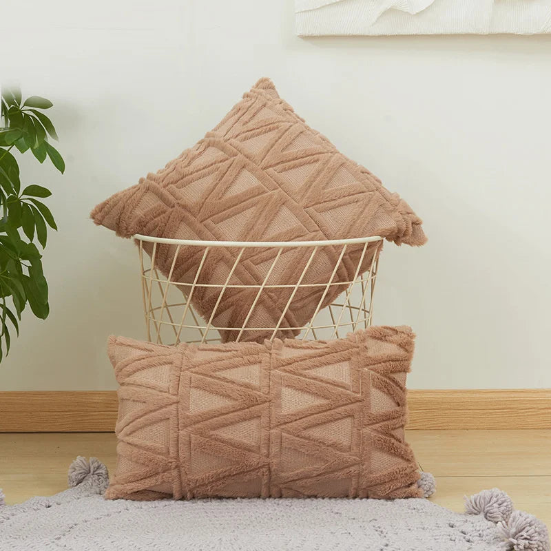 DecorBites™ Diamond Solid Embroidery Cushion Cover - Modern Home Decor