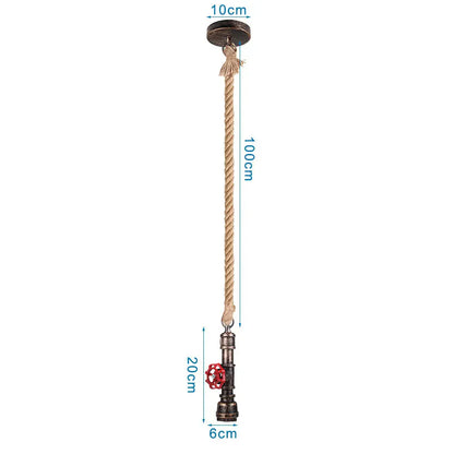 DecorBites™ Iron Pipe Pendant Lamp Retro Loft Hanging Light