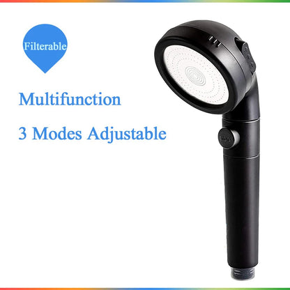 DecorBites™ 3-Function High Pressure Anion Filter Shower Head with Stop Button