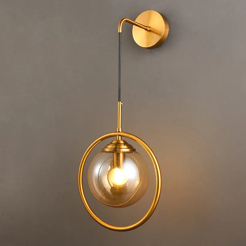 Decorbites™ Glas-Kugel-LED-Wandleuchte: Nordisch Moderne Badezimmerspiegel-Wandleuchte, Retro-Dekor-Beleuchtung