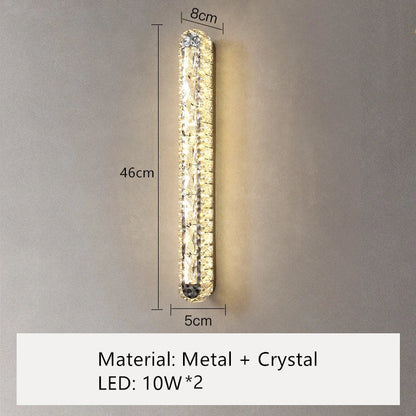 Decorbites™ Kristall-LED-Wandleuchte Silber Wandlampen | Modernes nordisches Design für Schlafzimmer und Esszimmer