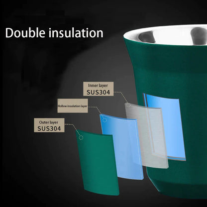 Decorbites™ Doppeltwandige Espressotassen, Isolierter Kaffeebecher, Unzerbrechlicher Edelstahlbecher