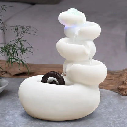 Decorbites™ Zirkulierender Wasserbrunnen zur Dekoration des Wohnzimmers und des Eingangsbereichs