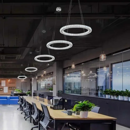 Decorbites™ Kristallring-Deckenleuchter Moderne Kreisförmige Pendellampe LED Hängelampe Leuchten