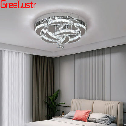 Decorbites™ Kristall-Regentropfen-Blumen-Fernbedienungs-LED-Kronleuchter-Deckenleuchte für das Wohnzimmer