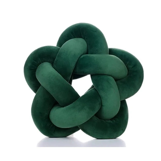 Decorbites™ Grüner Stern-Knoten-Lendenkissen - Handgefertigtes Gefülltes Dekokissen