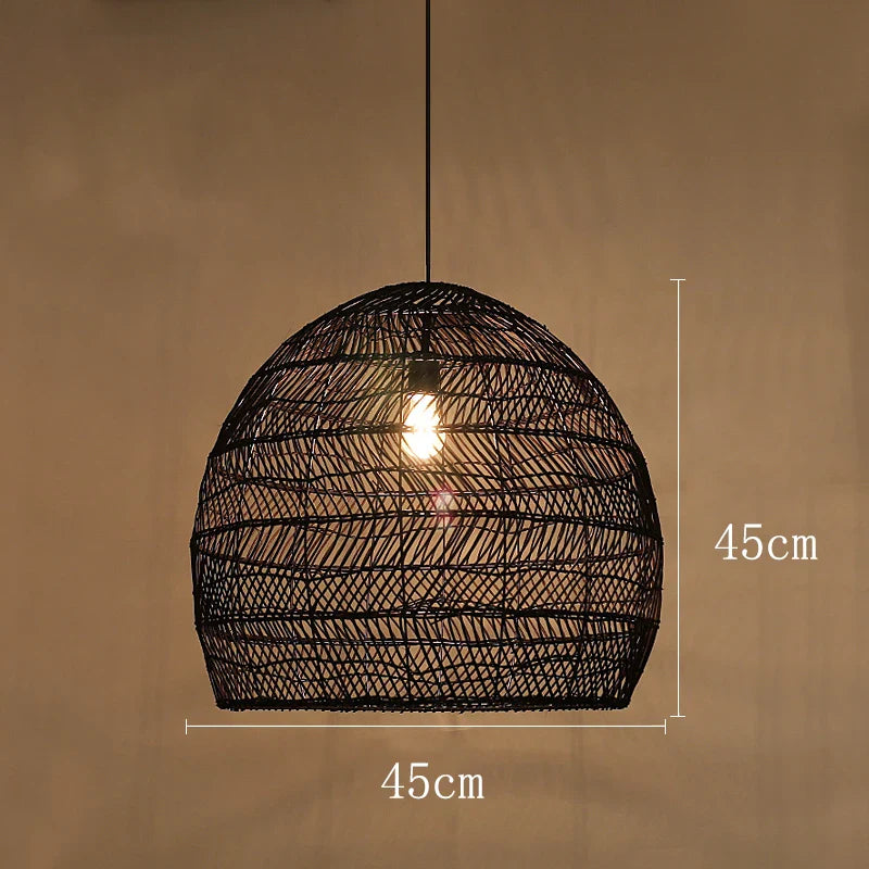 Handmade Chinese Style Rattan Pendant Light