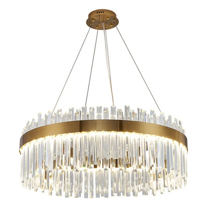 DecorBites™ Crystal LED Ring Chandelier for Luxury Decor & Lighting