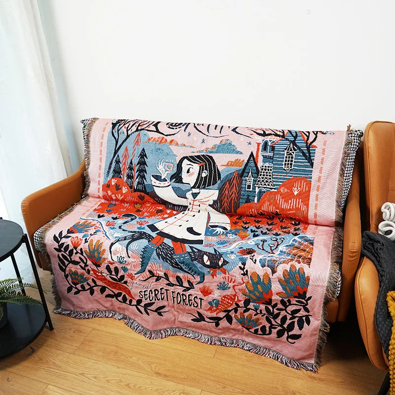 Decorbites™ Gotisches Faden-Deckenwurf-Teppich - Vielseitige Wohnraumausstattung & Outdoor-Essential
