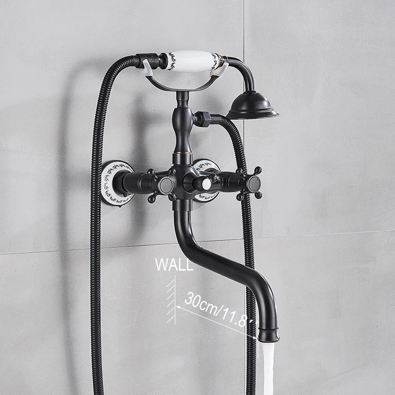 Decorbites™ Zweihandgriff Luxus-Badewannenarmatur mit Handbrause-Mischer