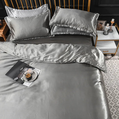 Decorbites™ Ice Rayon Satin Bettwäsche-Set: Kühlend, weich, sommerlicher Komfort für Einzel- bis Doppelbett