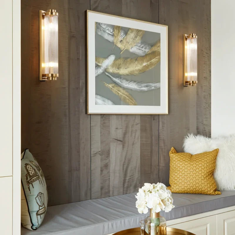 DecorBites™ Crystal Wall Lights: Modern Minimalist LED Wall Sconce for Home, Living Room, Bedroom