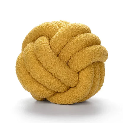 Decorbites™ Lamm-Fleece-Sofabettkissen, hochwertige verknotete Ballkissen für elegante Wohnzimmerdekoration
