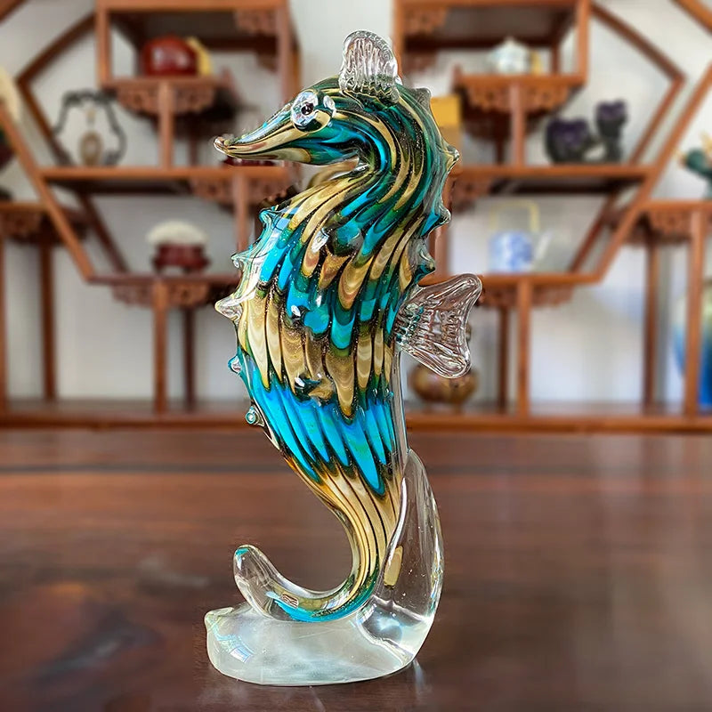 Decorbites™ Handgefertigte Kristall-Sikahirsch-Figur aus Blasglas Tierhandwerk Wohnungsdekoration