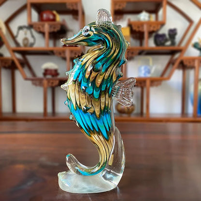 Decorbites™ Handgefertigte Kristall-Sikahirsch-Figur aus Blasglas Tierhandwerk Wohnungsdekoration