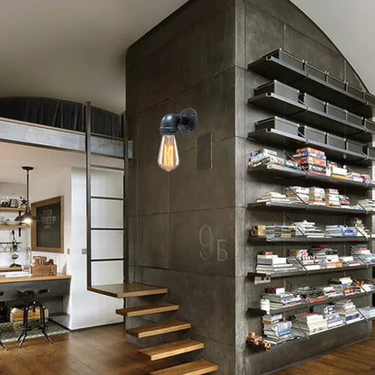 Decorbites™ Industrielle Eisenrohr-Wandleuchte für Schlafzimmer, Café und Restaurant