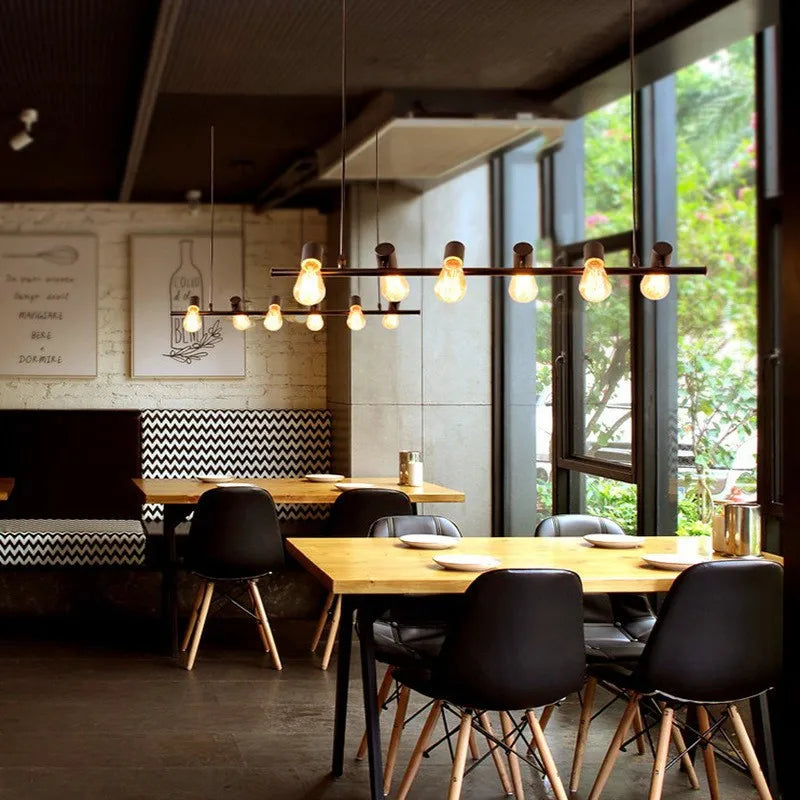 DecorBites™ Industrial Kitchen Island Chandelier Light for Living Room Dining Pendant Lamps E27