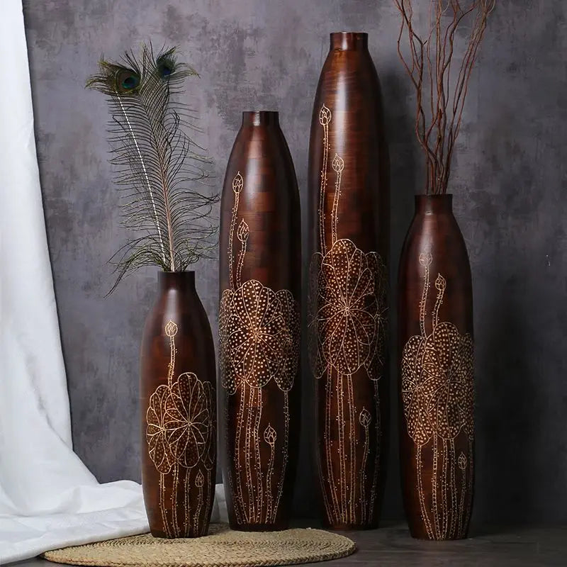 Decorbites™ Hohe Standvase für dekorative Pflanzen – Elegante Wohnraumausstattung für Wohnzimmer, Büro oder Hochzeit