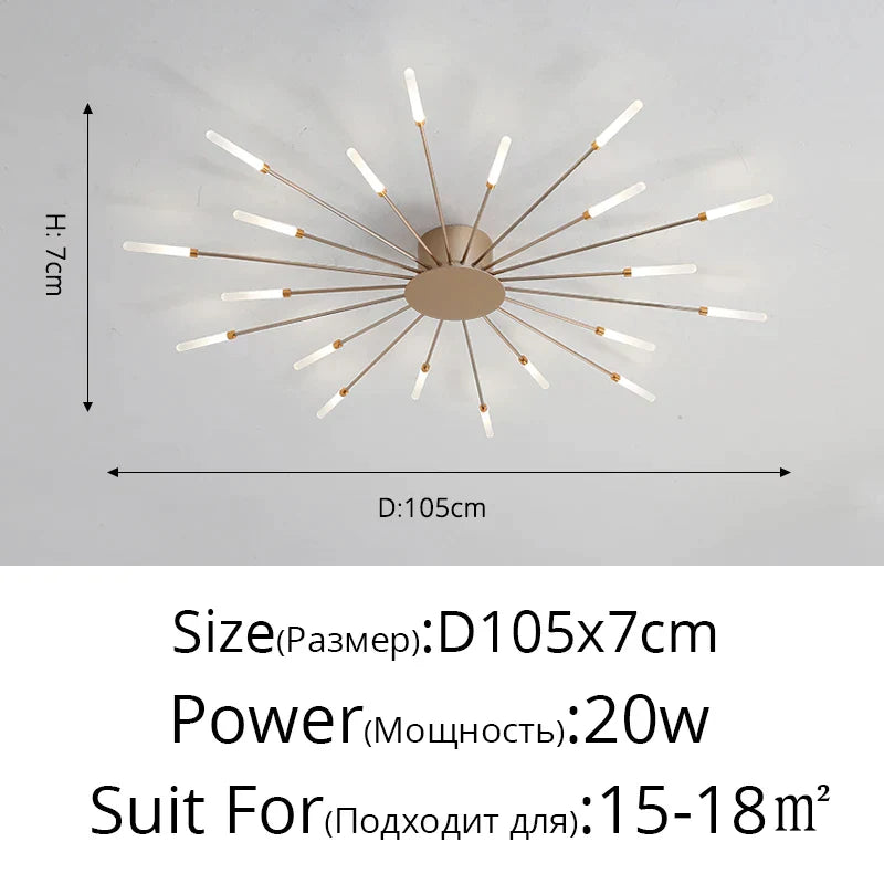 DecorBites™ Acrylic LED Ceiling Lights for Bedroom Hall Living Kids Room Lamps