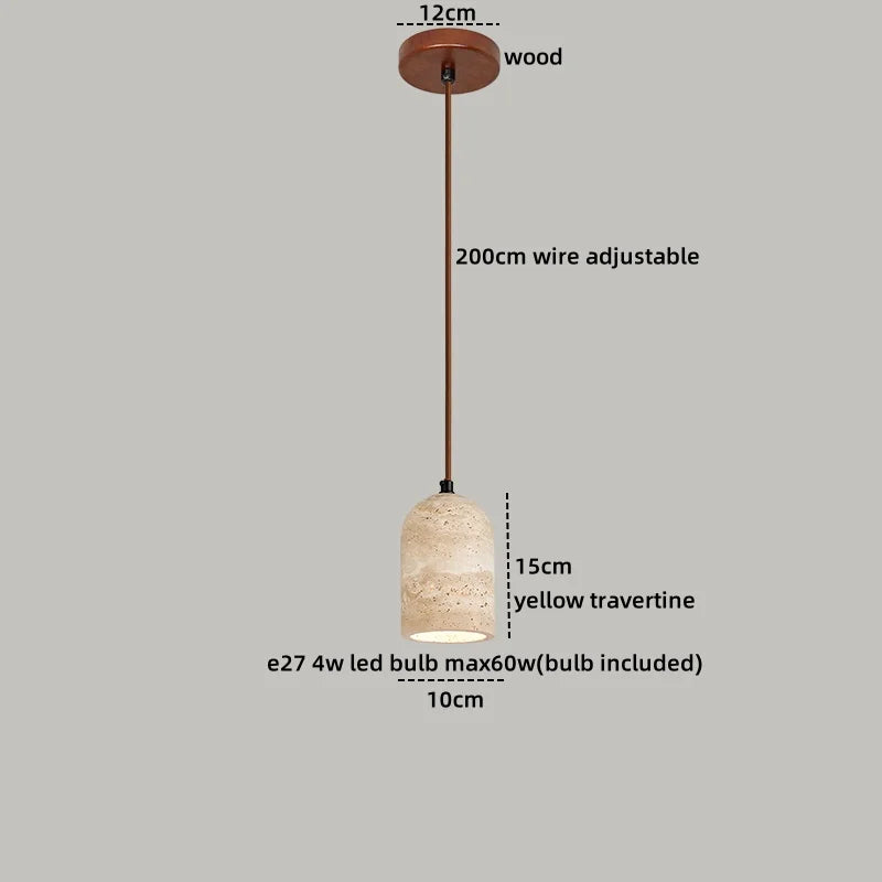 Wood Cement Pendant Light