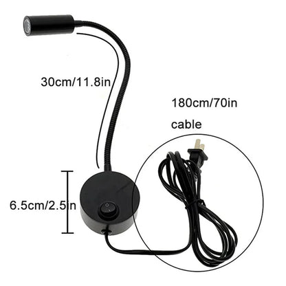 DecorBites™ LED Wall Lamp Set: 2pcs 3W 4000K Plug-in Bedside Sconces for Reading Headboard.