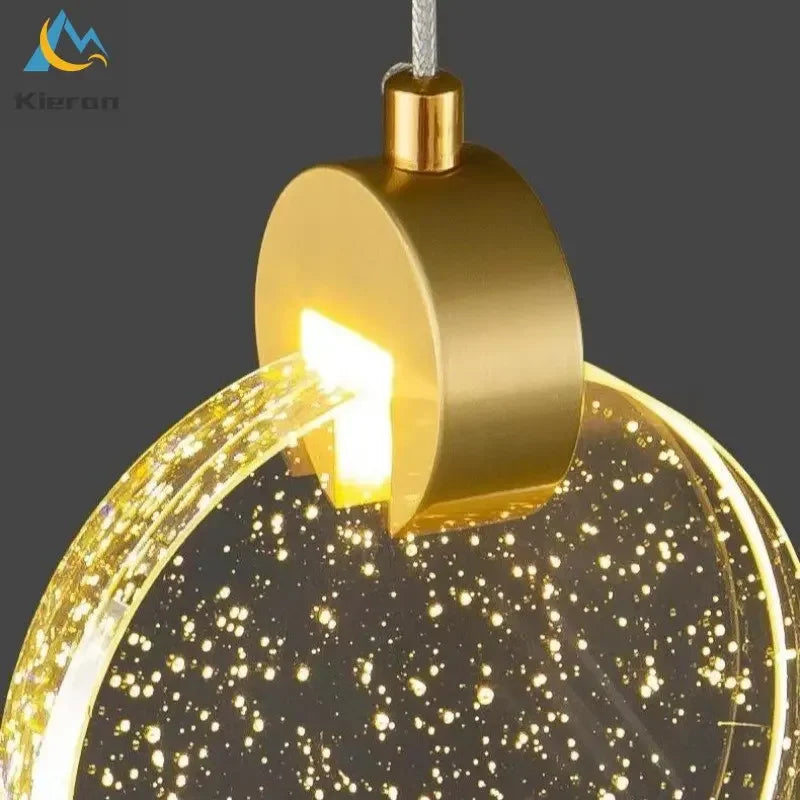 Decorbites™ Kristall-LED-Kronleuchter Dreifarb-Licht Pendelleuchte für modernes Wohnzimmer