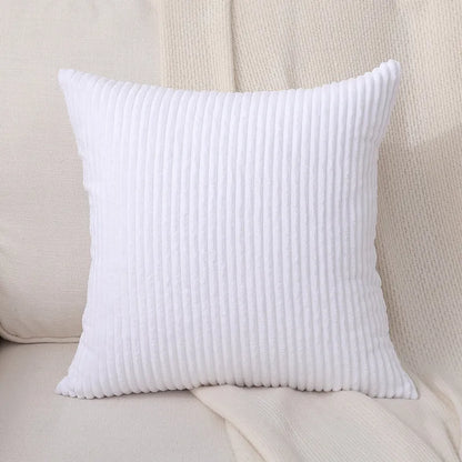 Decorbites™ Spitzen-Pompom-Baumwoll-Kissenbezug, 50x50 cm, Weiße Bälle, Weicher Sitzbezug, Wohnraumausstattung