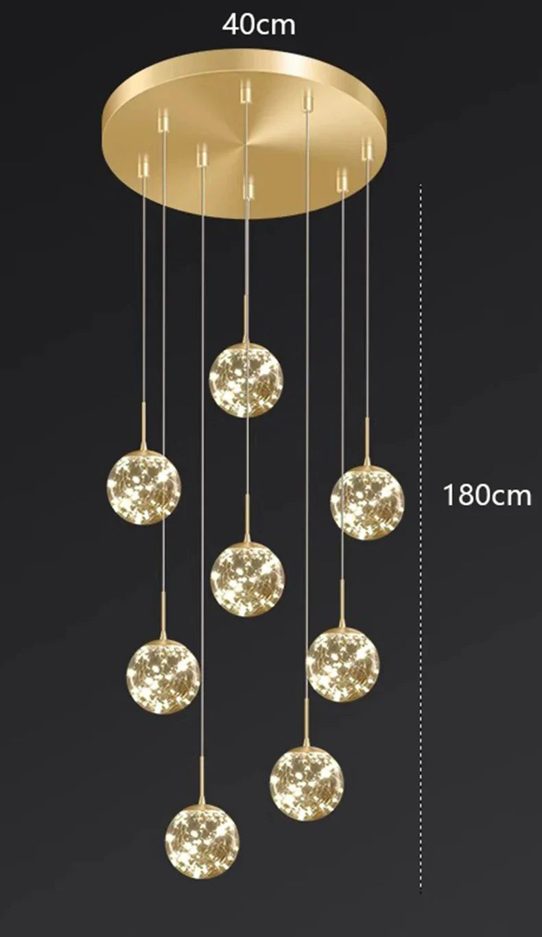 Brushed Brass LED Chandelier