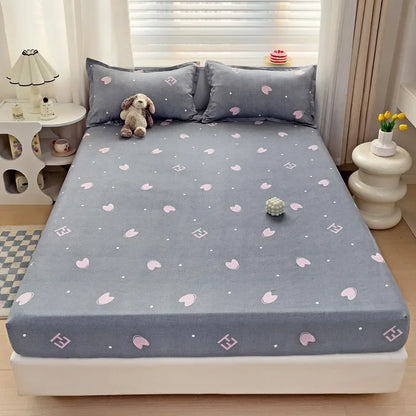 Decorbites™ Japanischer Stil Dickes Spannbettlaken für Queen-/King-Size-Bett