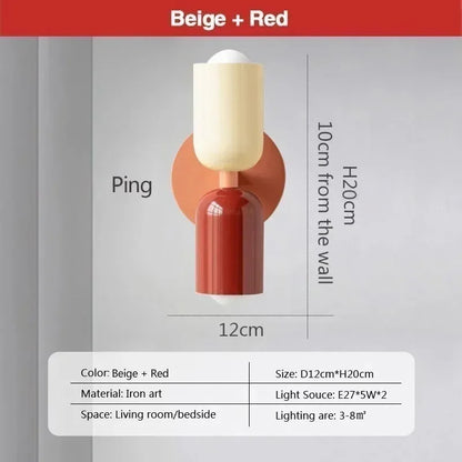 DecorBites™ Cream Double Head LED Wall Lamps for Living Room Bedroom Indoor Decoration