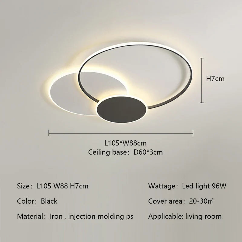 Decorbites™ Kreise LED Deckenleuchten Modernes Minimalismus Dimmbare Schlafzimmerlampenarmaturen