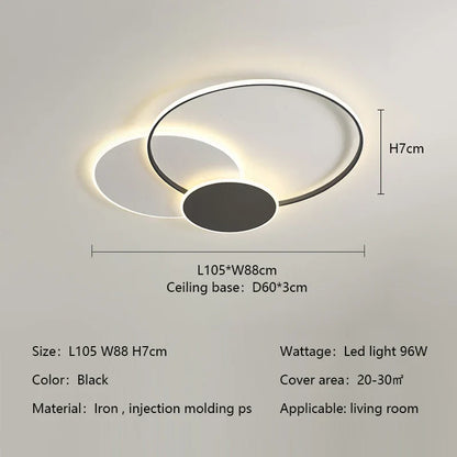 Decorbites™ Kreise LED Deckenleuchten Modernes Minimalismus Dimmbare Schlafzimmerlampenarmaturen