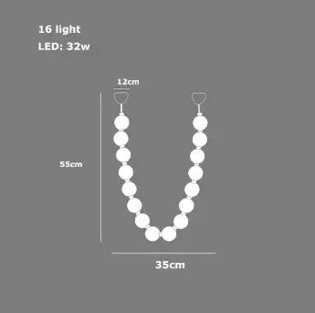 DecorBites™ Glass Gold Pendant Light for Living Room Luxury Bubble Necklace