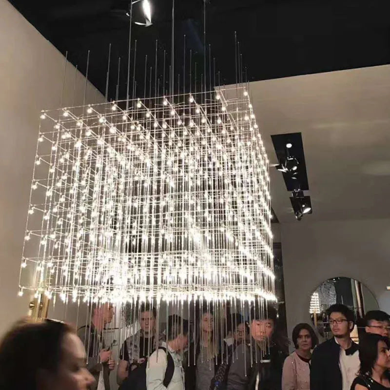 DecorBites™ Cube LED Chandelier for Modern Luxury Living Room & Dining Office Hotel