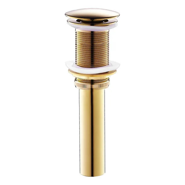 Gold Brass Basin Faucet Tall With Overflow