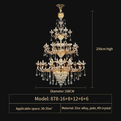 Decorbites™ Jade-Kristall-Kronleuchter: Elegante europäische Wohnzimmerlampe