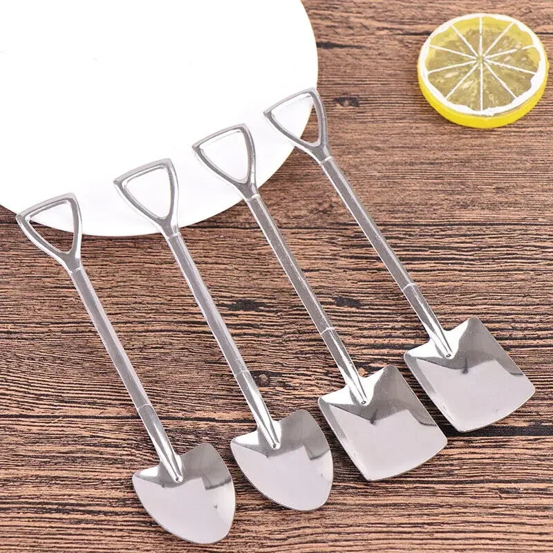 Decorbites™ 4-teiliges Set aus Edelstahl-Löffeln für Kaffee, Tee, Desserts und Eiscreme