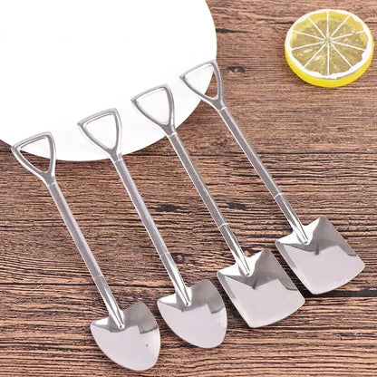 Decorbites™ 4-teiliges Set aus Edelstahl-Löffeln für Kaffee, Tee, Desserts und Eiscreme