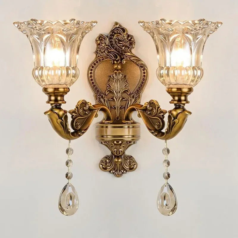 Decorbites™ Kristallglas Doppeltköpfige Wandlampe - Europäischer Retro-Stil